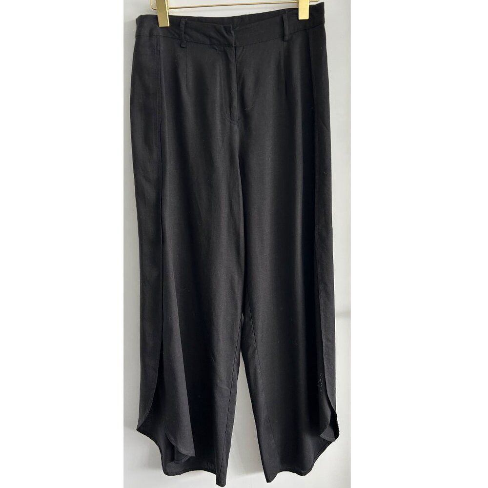 Aware by Vero Moda Viscose / Linen Black Pants Size L
